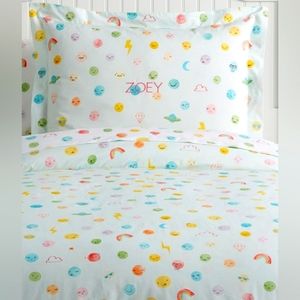 Pottery Barn Kids Funny Faces Duvet and Sham